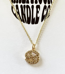 CRYSTAL zodiac pendant necklace
